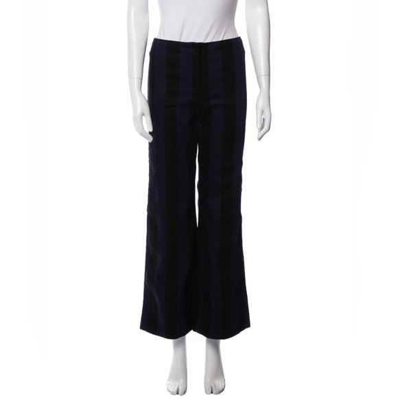 Stripe navy and black wide leg pants size 0 xs - Picture 6 of 6